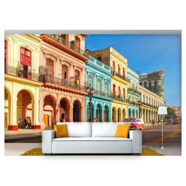 Imagem de Papel De Parede Cidade Antiga Casas Coloridas  Cda49 - Você Decora