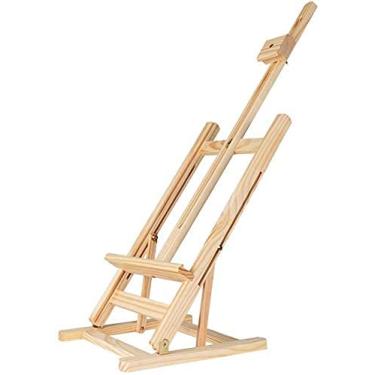 Imagem de Cavalete de artista, suporte de pintura, cavalete de pintura, cavalete de pinheiro, cartaz de mesa, mostra, cavalete de estúdio, cavalete compacto, portátil, ajustável, cavaletes para exibição,