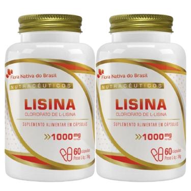 Imagem de Kit 2x Lisina 1000mg 60 Capsulas Flora Nativa do Brasil-Unissex