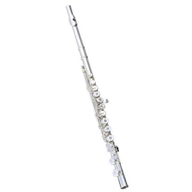 Imagem de Flauta Outfit C Tom Corpo de Cobre Branco Banhado a Prata 17 Flauta Aberta Instrumento Elegante e Requintado