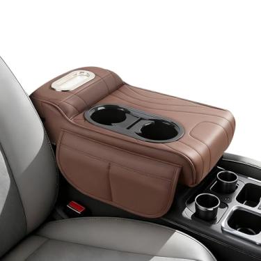 Imagem de Capa Para O Console Central Do Automóvel | Organizadores De Interior Automotivo De Couro,Capa com Almofada e Armazenamento para Apoio de Braço de - Para SUV, RV, Caminhão, Sedã, Automóvel