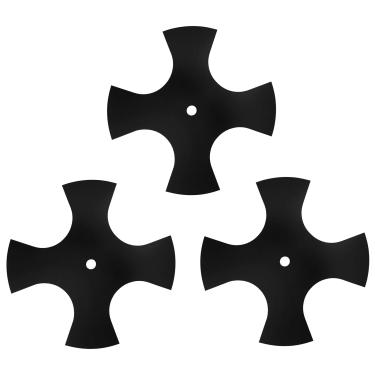 Imagem de Andorm Lâminas 375-411 Star Edger 9 x 1/2 Orifício central 4-Side Universal Edging Blade Replacement 22.9 cm Compatível com Mclane 2059, Crafts-Man, MTD 781-0748, 7185767, 40-009 (pacote com 3)