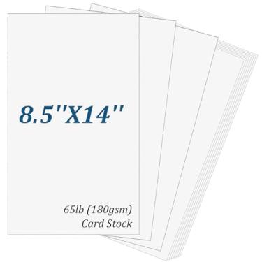 Imagem de 100 folhas de papel cartolina branca de 21 x 35 cm, cartolina pesada de 29,5 kg, papel de impressora legal para artesanato, cartões DIY, convites, menus, folhetos, pôsteres