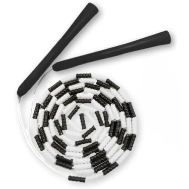 Imagem de Corda de Pular Multifuncional – Segmentada com Miçangas para Uso em Esportes e Recreação(Preto)