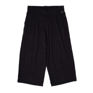 Imagem de Calça Pantacourt Feminina Bruna e Bia Plus Size Vicenza Pret-Feminino