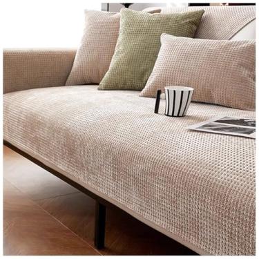 Imagem de SPXMQSS Capas de assento de sofá, capas seccionais macias de chenille, capa de sofá universal antiderrapante em forma de L, protetor de móveis de 1/2/3/4 lugares, lavável B 110 x 240 cm