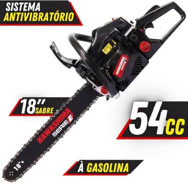 Imagem de Motosserra Kawashima Kcs 580-e à Gasolina 54cc 2t Com Sabre 18 Polegadas 3300670 + Óleo Stihl 8017