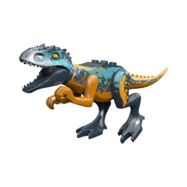 Imagem de Blocos De Montar De Dinossauros Jurássicos: Velociraptor, Triceratops,