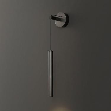 Imagem de Luminária de parede para cabeceira, luminária de parede longa em latão com cúpula de acrílico, luminárias de parede LED modernas, iluminação de parede decorativa simples para corredor e quar