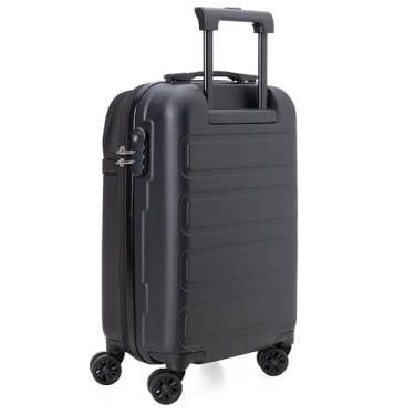 Imagem de Mala de Viagem Pequena 35L em ABS – Abertura Frontal, Porta-Notebook, 4 Rodas 360° e Carrinho Reforçado Easy Travel