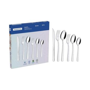 Imagem de Faqueiro Tramontina Buzios Inox 36 Peças - 23798/068, Inox, 36 peças