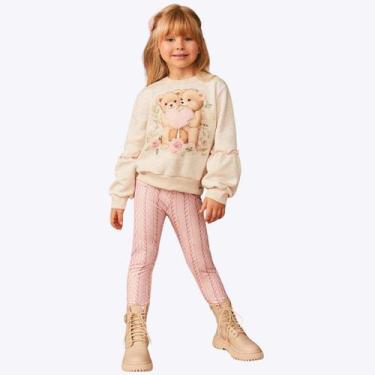Imagem de Conjunto Blusa Moletom Ursinhos com Calça Legging Feminino Infanti - T