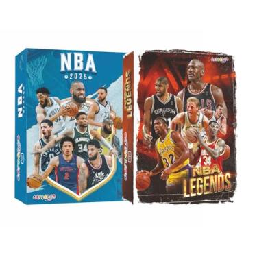 Imagem de Aamango NBA Trump Cards – Combo Pack (NBA Legends + NBA Stars 2025 Edition) | 2-Deck Collectible Basketball Trump Card Game Featuring Michael Jordan, Lebron James, Stephen Curry, Kobe Bryant & More
