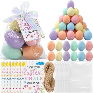 Imagem de Tenceur 12 Sets Valentines Chalk Gift Set Egg Shaped Chalk Valentines Day Cards Party Favors Ideal Classroom Gift Stuffer Fillers DIY Projects Notes and Decor