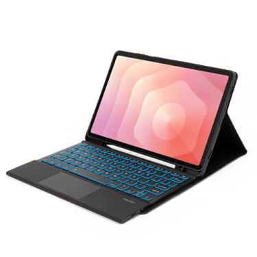 Imagem de SaharaCase - Navigate Series Keyboard Case for Galaxy Tab S11 | 7 Backlight Colors | Built-in Track Pad | Smooth Finish | Scorpion Black (TB00493)