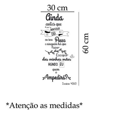 Imagem de Adesivo De Parede Frase Isaías 43:13 Mod01