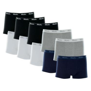 Imagem de Kit Cueca Boxer Mash 10 Peças Masculina Algodão Elástico, Sortido, P