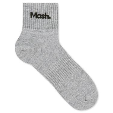 Imagem de Meia Cano Curto Mash Masculina Casual, Cinza mescla claro