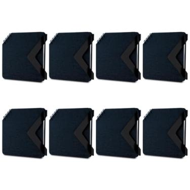 Imagem de Kit com 8 Mini Cadernos de 70 Folhas Pautadas com Fecho Magnético - Capa Azul