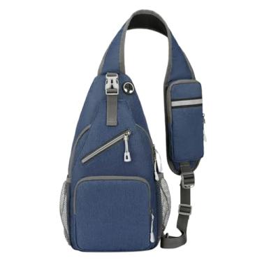 Imagem de Bolsa Sling Crossbody de Peito Pequena Mochila para Viagem e Trekking Moderna Casual Compras Viagens