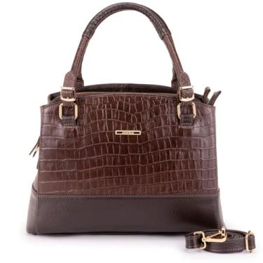 Imagem de Bolsa Feminina Mão Média Transversal Couro Sifra (CAFÉ)