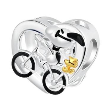 Imagem de Pingente De Charme Snoopy Em Prata S925 Para Meninos E Meninas, DIY Pa