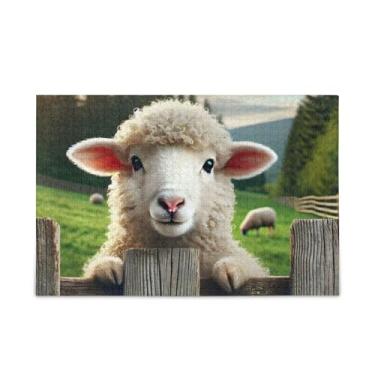 Imagem de Quebra-cabeça fofo de 1000 peças, composto de papel e madeira, quebra-cabeça adulto para homens com suporte de letras