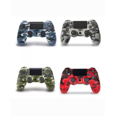 Imagem de Controle Compatível De Ps4 PC Joystick Sem Fio Camuflado Controle Com 