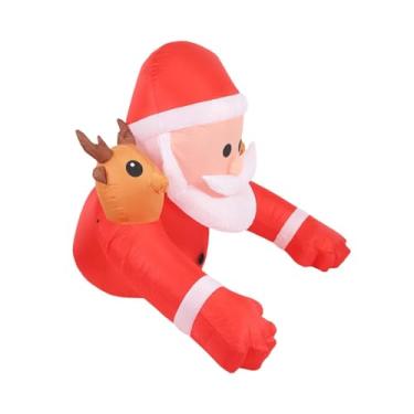 Imagem de Sclmgo Papai Noel Inflável para Fotos, Presente Exclusivo para Festas, Decoração de Natal, Enfeite para área Externa, Ideal para Porta de Entrada Ou Jardim.