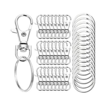 Imagem de Ganchos Para Chaveiro Com Argola Para Fazer Joias E Artesanato DIY 20/