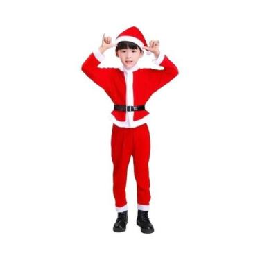 Imagem de Fantasia De Natal De Papai Noel Para Crianças, Roupa Clássica Vermelha