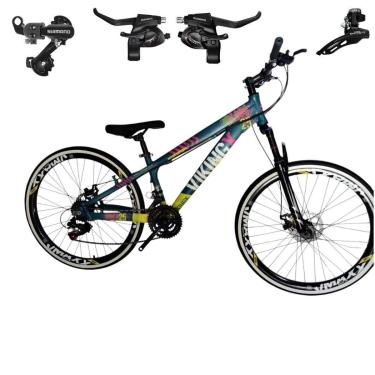 Imagem de Bicicleta 26 VikingX T25 21v Cambios Trocadores Shimano Pneu Faixa Branca 1.50-Unissex