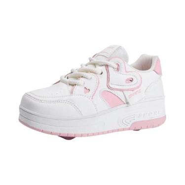 Imagem de Tênis Respirável Com Cadarço Para Meninas 2024 Novos Patins Retráteis 