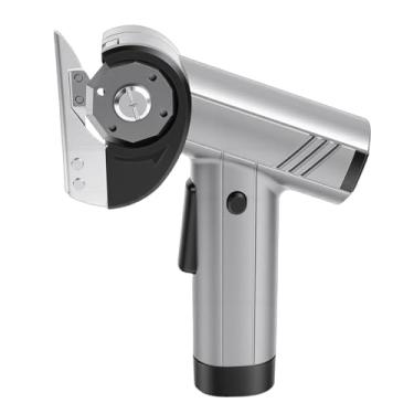 Imagem de Luocute Tesoura Elétrica Sem Fio, Ferramenta de Corte de Alta Velocidade de 10.000 RPM Com Display LED e Punho Ergonômico, Cortador de Papelão Recarregável para Caixas de Couro de