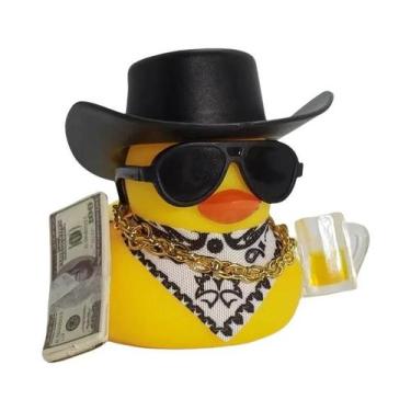 Imagem de Pato De Borracha Sortudo E Fortunado Com Chapéu De Cowboy, Cerveja E D