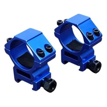 Imagem de Mount Colorido Esportivo Perfil Baixo Luneta Tubo 30mm Trilho 20mm 2pç (Azul)