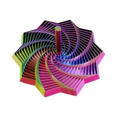 Imagem de Cubo Sensorial Espiral Hexagonal Impresso Em 3D, Modelo Estelar Para A