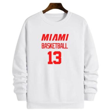 Imagem de Blusa Moletom Gola Basquete Miami Basketball número 13 - Loja Click Ca