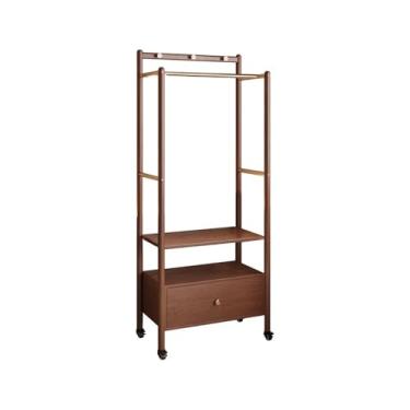 Imagem de KEG801302 Cabide de madeira maciça para corredor, cabideiro, quarto, mesa de cabeceira, cabide multifuncional removível, suporte para chapéu