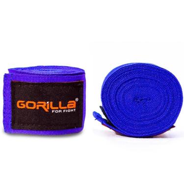 Imagem de Bandagem Elástica Fita Esportiva Muay Thai MMA Boxe 2,5 Metros Gorilla-Unissex