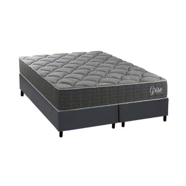 Imagem de Cama Box NOVO + Colchão Anatômico Kappesberg D40 Grise + Base CRC Corano Gray