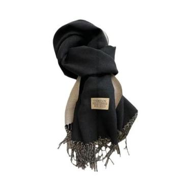 Imagem de Cachecol Feminino De Caxemira Quente Para Inverno, Estilo Coreano, Tri