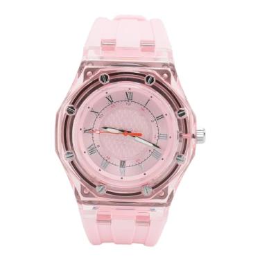 Imagem de Relógio esportivo infantil, luminoso, à prova d'água, quartzo, com mostrador transparente, pulseira de borracha para meninos e meninas, crianças, jovens, escola, atividades ao ar livre