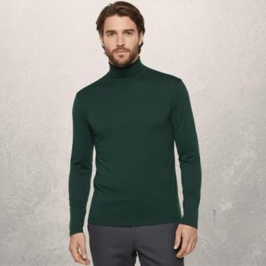 Imagem de Camiseta Masculina Térmica Gola Alta Manga Longa Proteção Uv Blusa Seg