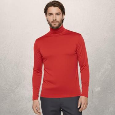 Imagem de Camiseta Masculina Térmica Gola Alta Manga Longa Proteção Uv Blusa Seg