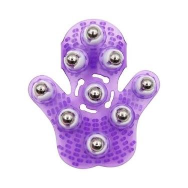 Imagem de Bola De Massagem Portátil Em Forma De Palma Com Rolos Para Cuidado Cor