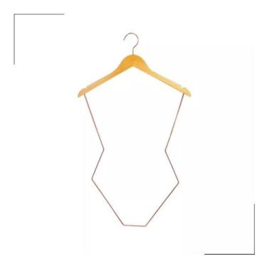 Imagem de Cabide Metal Colant Com Madeira Rose Infantil - Central