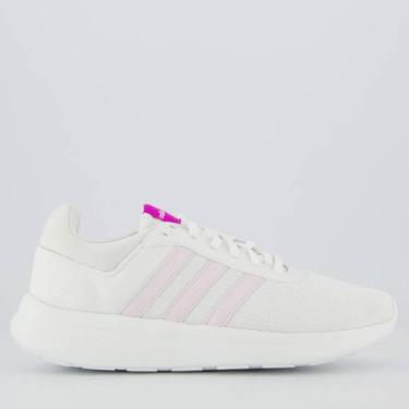 Imagem de Tênis Adidas Lite Racer 4.0 Feminino Branco e Rosa, 36