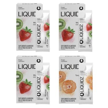 Imagem de LIQUIDZ® - Eletrólitos Zero Açúcares - Morango | Tangerina - Kit 4 Caixas - 24 sachês-Unissex