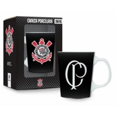 Imagem de Caneca Corinthians Porcelana Premium Símbolo 260ml Oficial Tamanho:Úni
